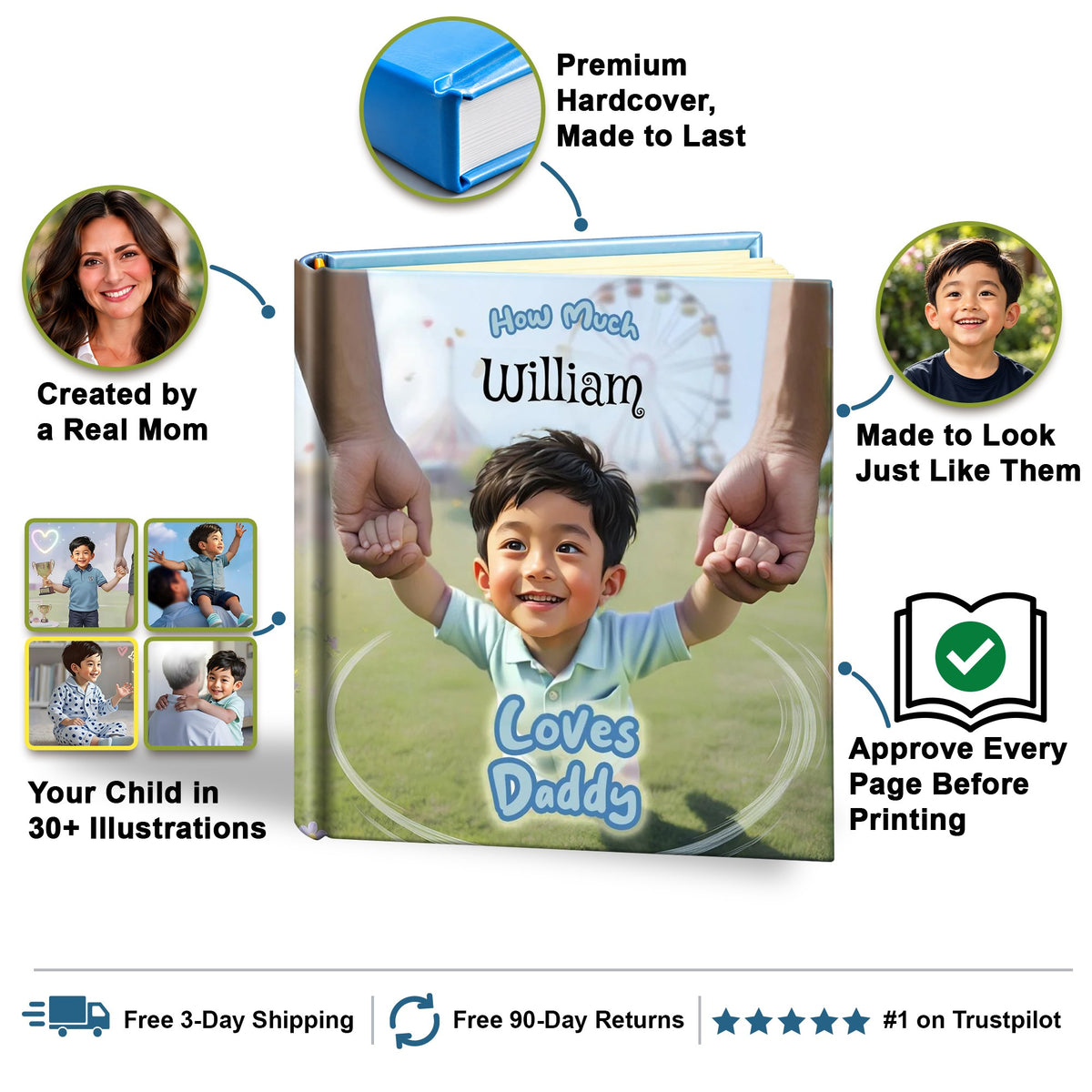 How Much I Love Daddy personalized storybook