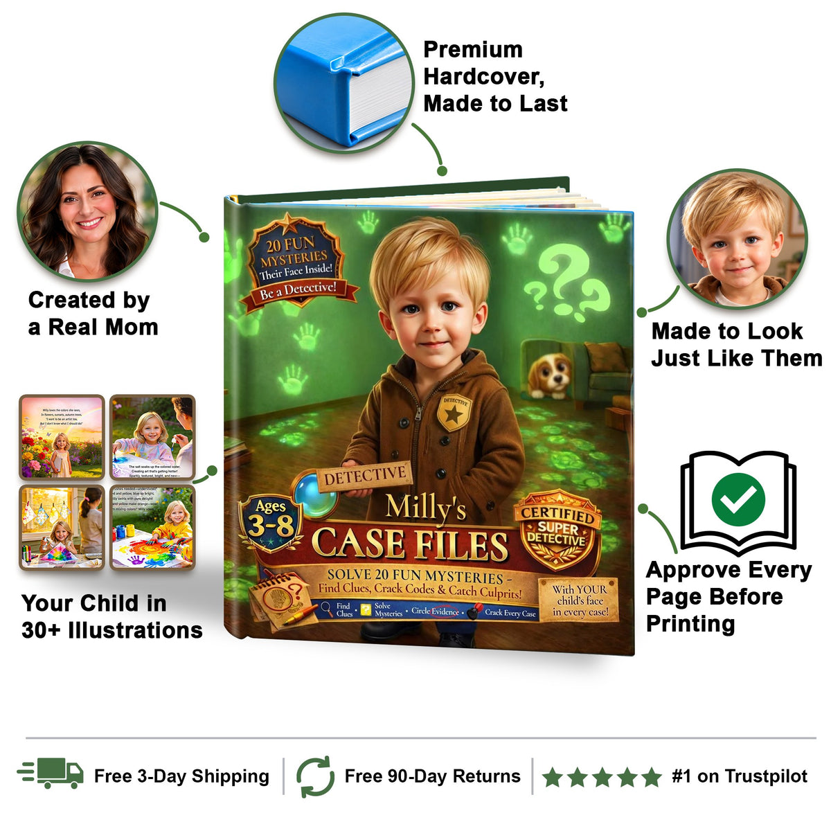 Detective Case Files personalized storybook