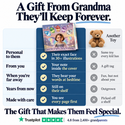 The Crystal Fairy Academy vs. a teddy bear — a gift from Grandma they'll keep forever