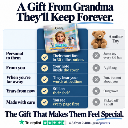 The Healing Heroes vs. a teddy bear — a gift from Grandma they'll keep forever