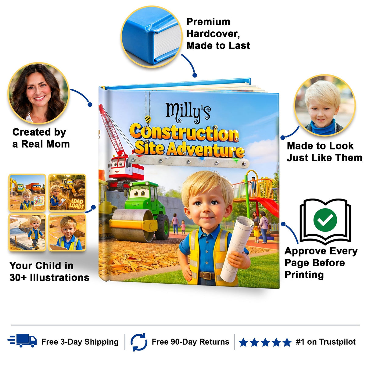 Construction Site Adventure personalized storybook