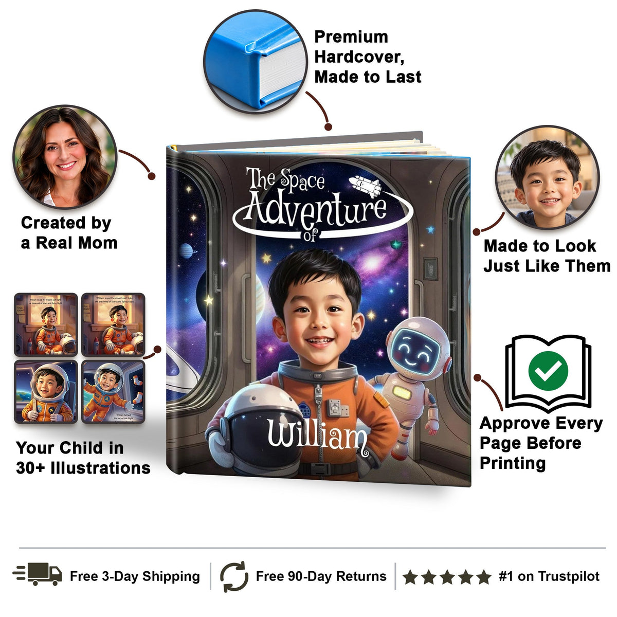 The Space Adventure personalized storybook