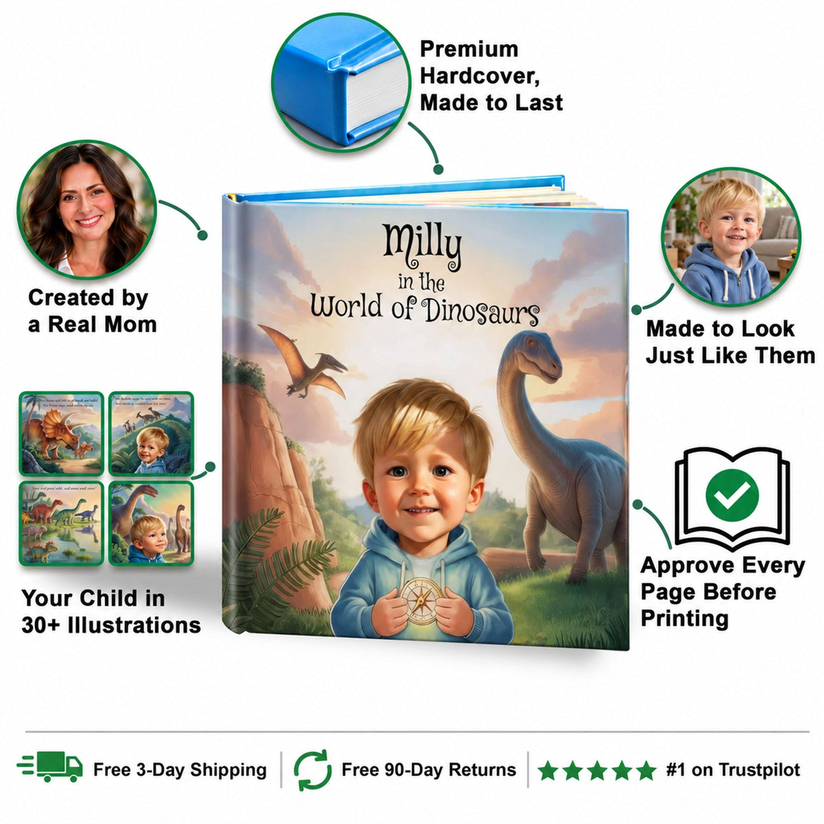 The World of Dinosaurs personalized storybook